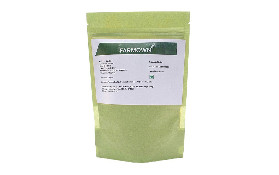 Farmown Organic Cinnamon    Pack  250 grams